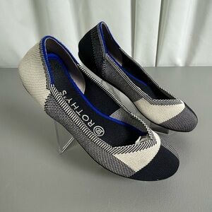 Rothy's Women's Black and Cream Patterned Flats size 6.5
